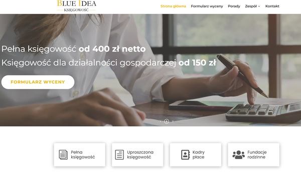 Blue Idea Księgowość — miniatura strony internetowej