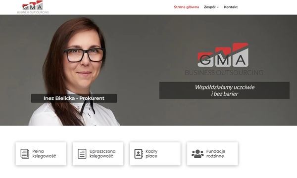 GMA Business Outsourcing — miniatura strony internetowej