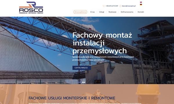 Rosco PIM — miniatura strony internetowej