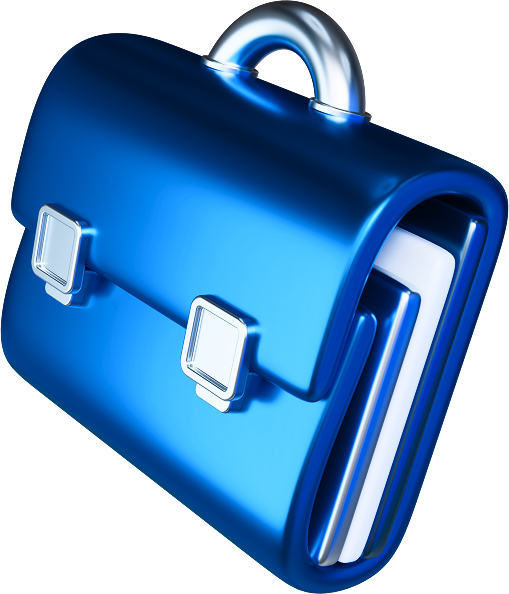 Model 3d niebieskiej teczki