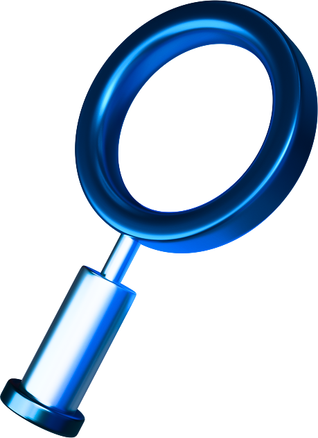 Model 3d niebieskiej lupy